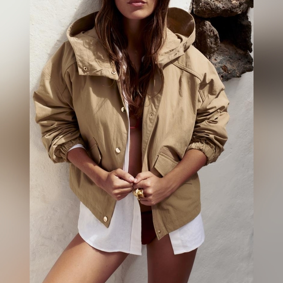 Zara Jackets & Blazers - Zara Hooded Technical Jacket